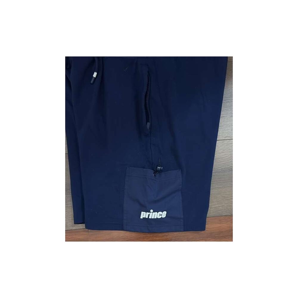 Prince Pickleball Men's Navy Blue Athletic Shorts Large Cargo Pocket Drawstring - Picture 5 of 6